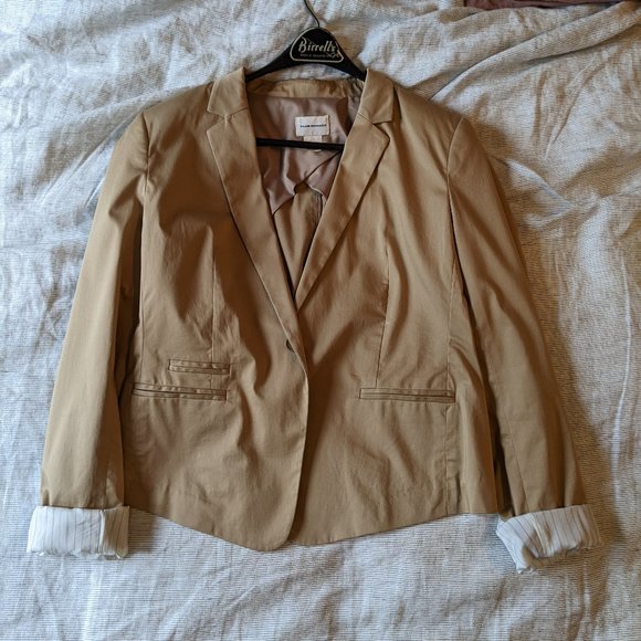 Club Monaco Blazer - Cotton Beige / Sand Classic Cut - Picture 1 of 6